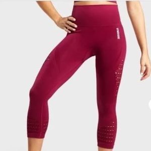 Gymshark Leggings cropped  Seamless wine size S